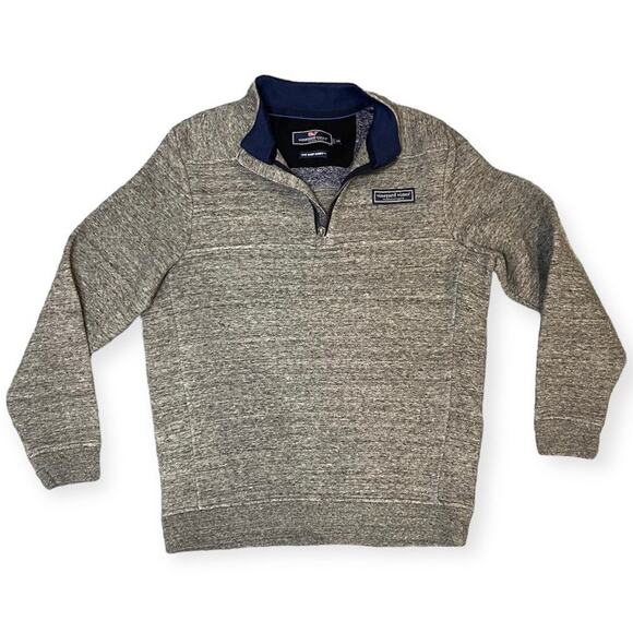Vineyard Vines Gray Grey Saltwater Fleece Shep Shirt Sweater Pullover Size XS - Picture 1 of 12